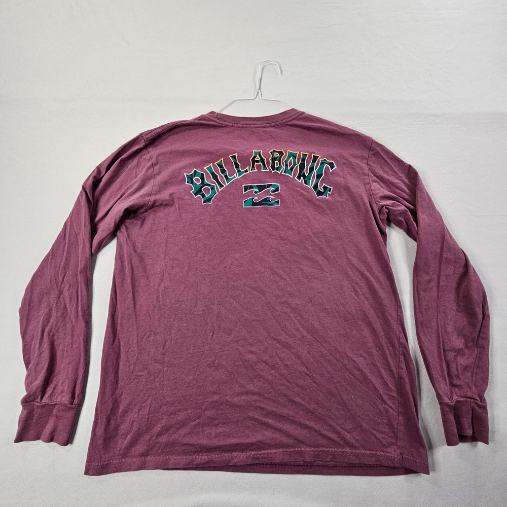 Billabong Premium Purple Long Sleeve Cotton T-Shirt Men's L
